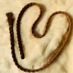 BDG Braided Skinny 2-Sided Leather Belts